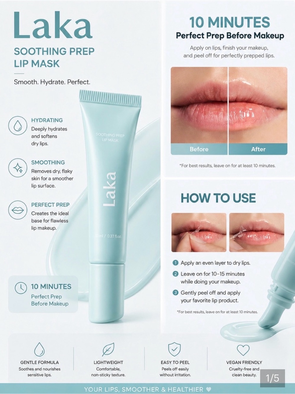 LAKA lip masks - 2 NIB - box included